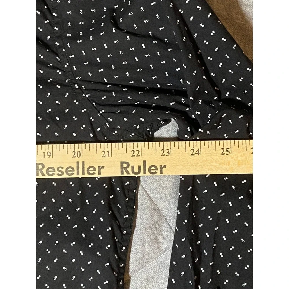 Kenneth Cole Men's XL Slim Fit Black White Micro Dot Button Down Shirt